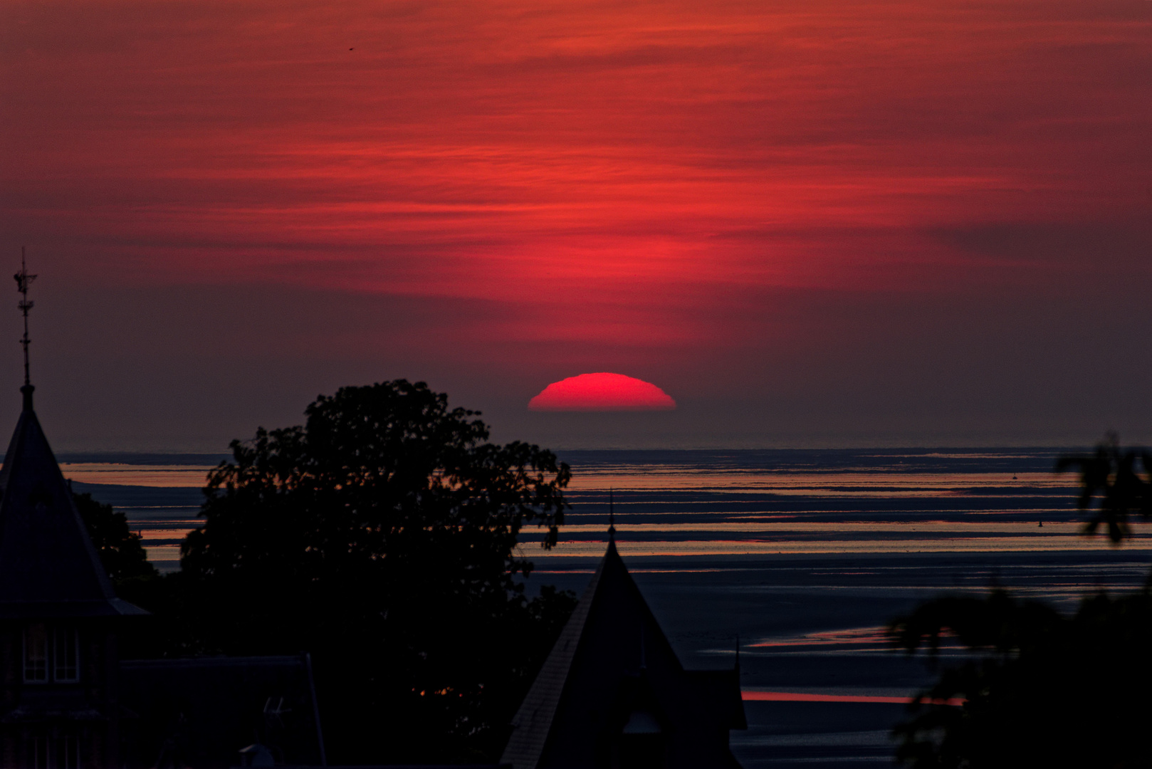 Sonnenuntergang über der Somme-Bucht