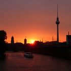 Sonnenuntergang über der Spree