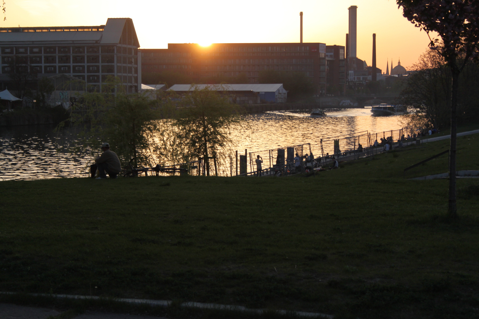 Sonnenuntergang über der Spree