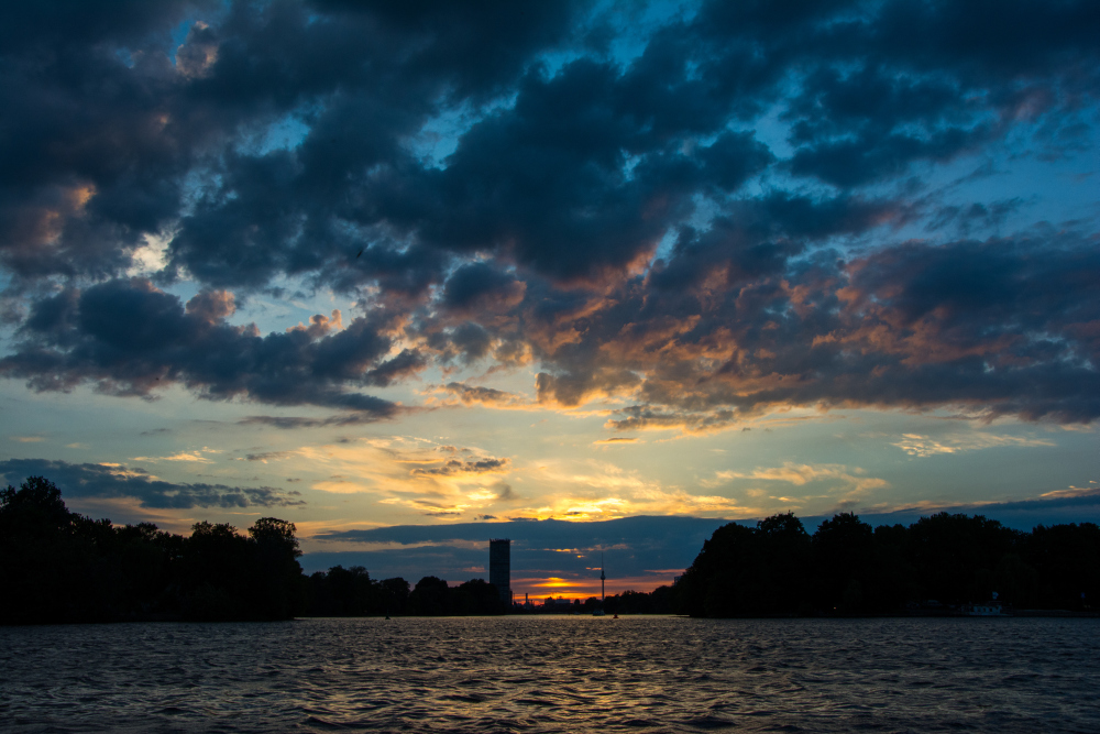 Sonnenuntergang über der Spree