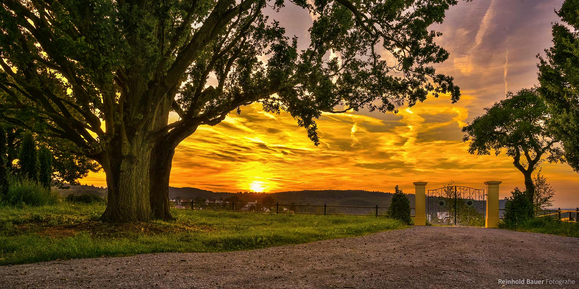 Sonnenuntergang über der Stadt