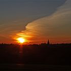 Sonnenuntergang über der Stadt