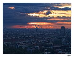 Sonnenuntergang über der Stadt...