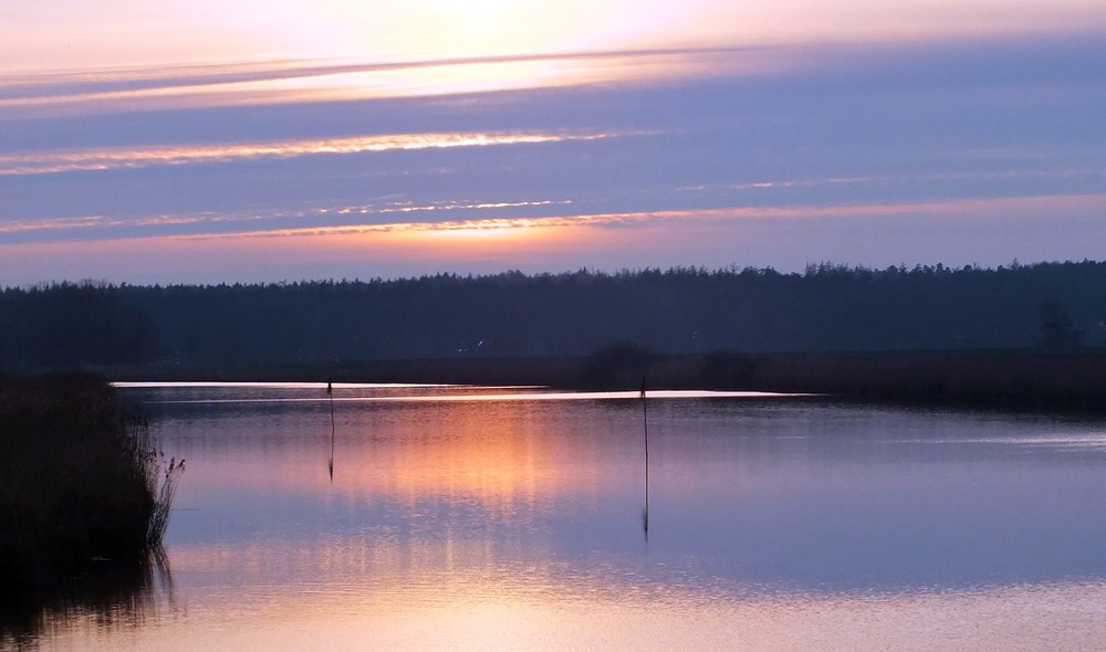 Sonnenuntergang über der Stör