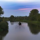 Sonnenuntergang über der Weser