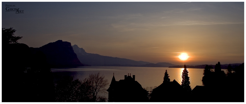 Sonnenuntergang über der Zentralschweiz