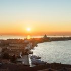 Sonnenuntergang über die Giudecca-Insel in Venedig