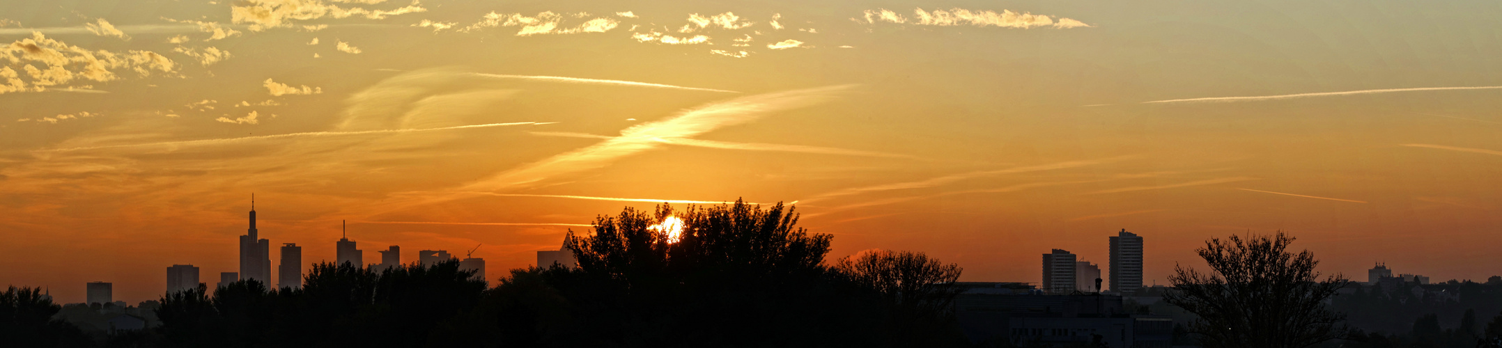 Sonnenuntergang über die Skyline