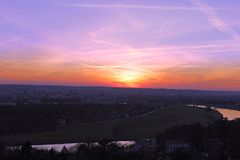 Sonnenuntergang über Dresden ...