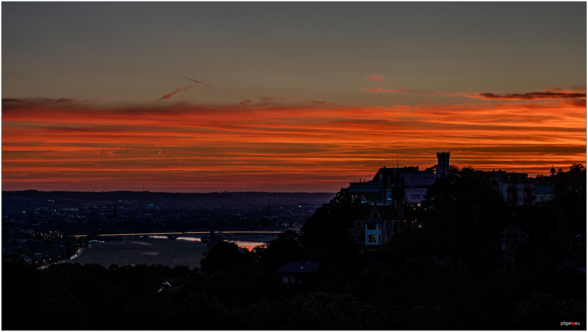 Sonnenuntergang über Dresden