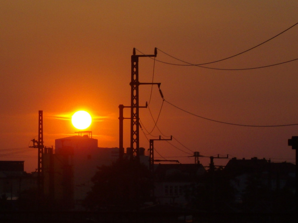 Sonnenuntergang über Dresden