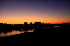 Sonnenuntergang über Dresden