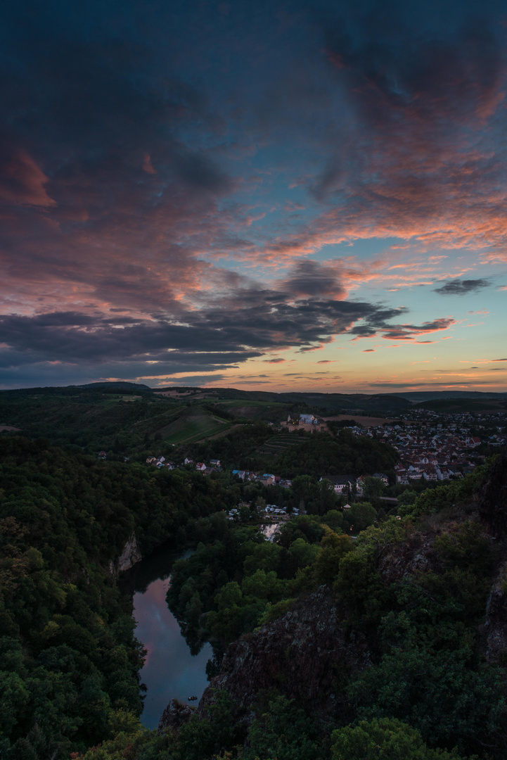 Sonnenuntergang über Ebernburg