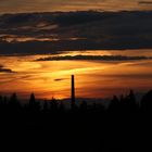 Sonnenuntergang über einem Remscheider Friedhof