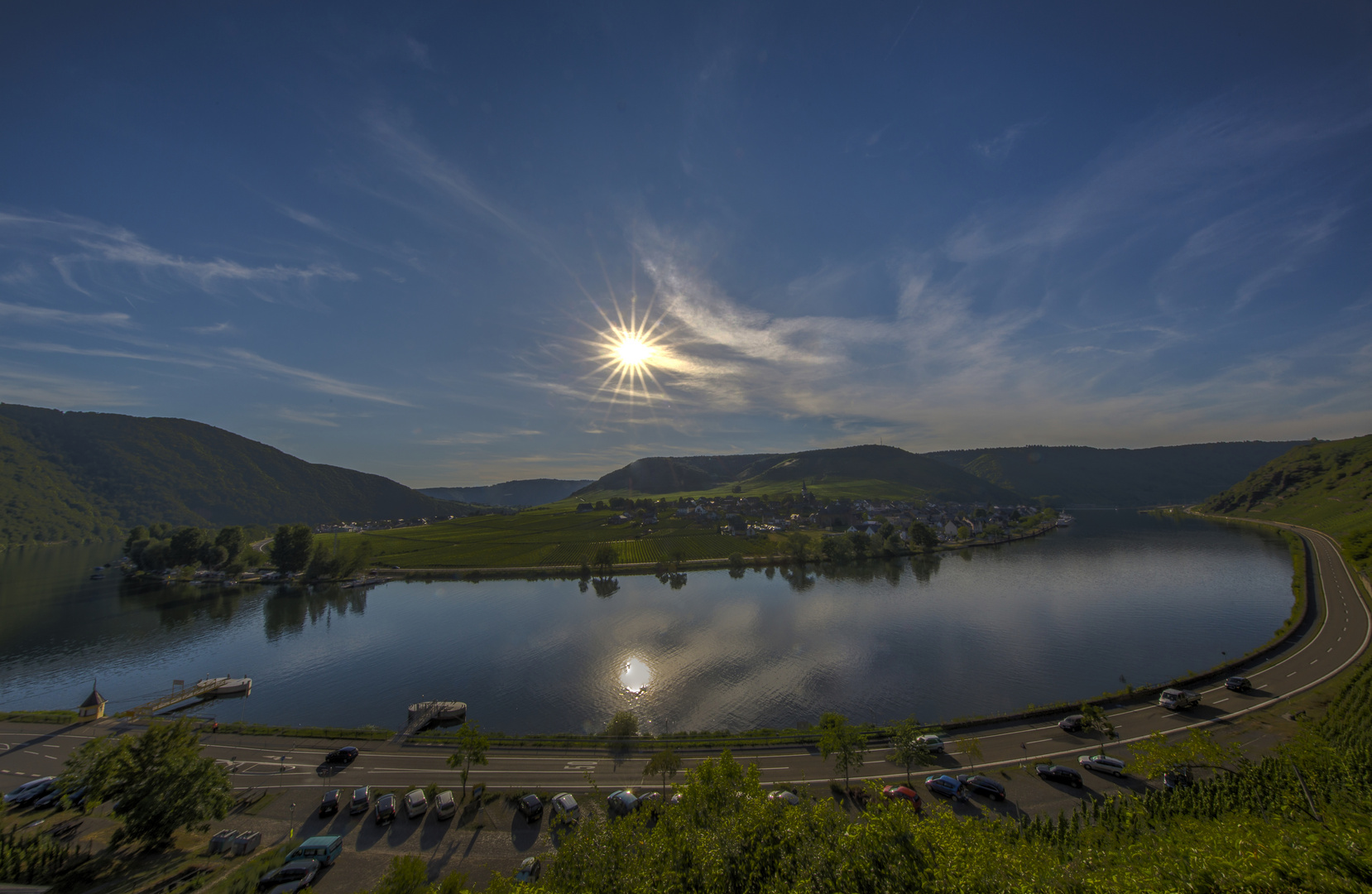 Sonnenuntergang über Ellenz - Poltersdorf