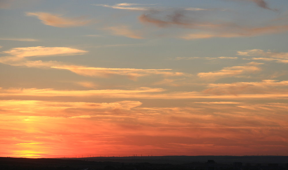 Sonnenuntergang über Erfurt