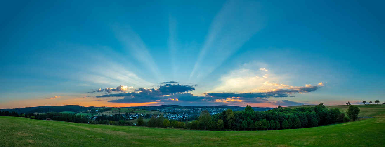 Sonnenuntergang über Erndtebrück