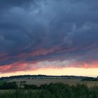 Sonnenuntergang über Felder