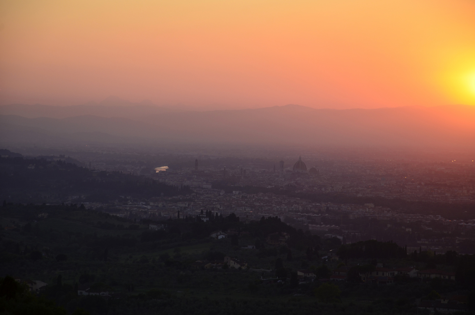 Sonnenuntergang über Florenz