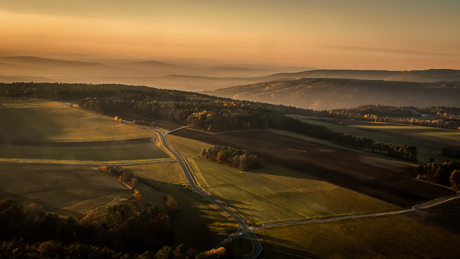 Sonnenuntergang über Franken