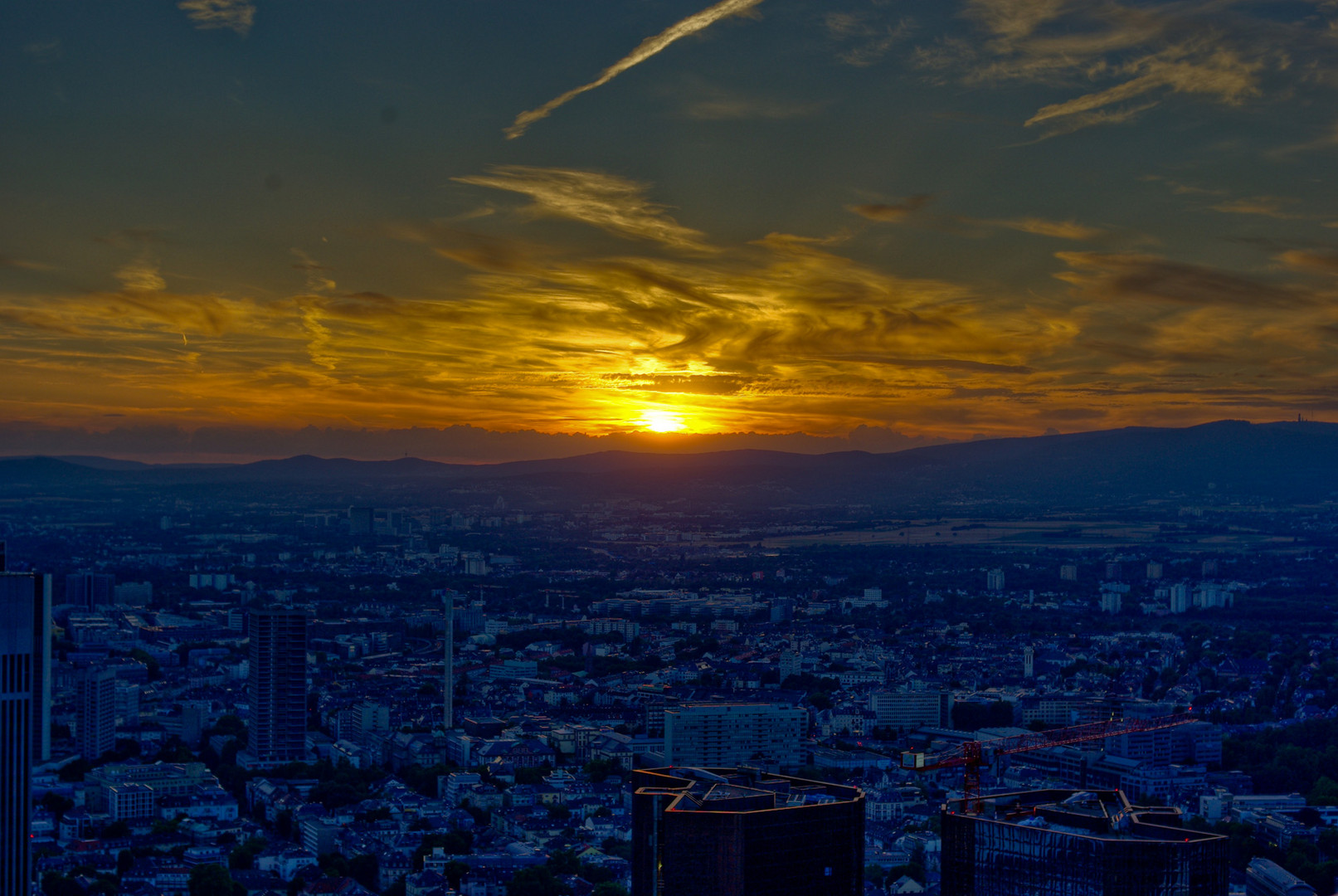 Sonnenuntergang über Frankfurt am Main