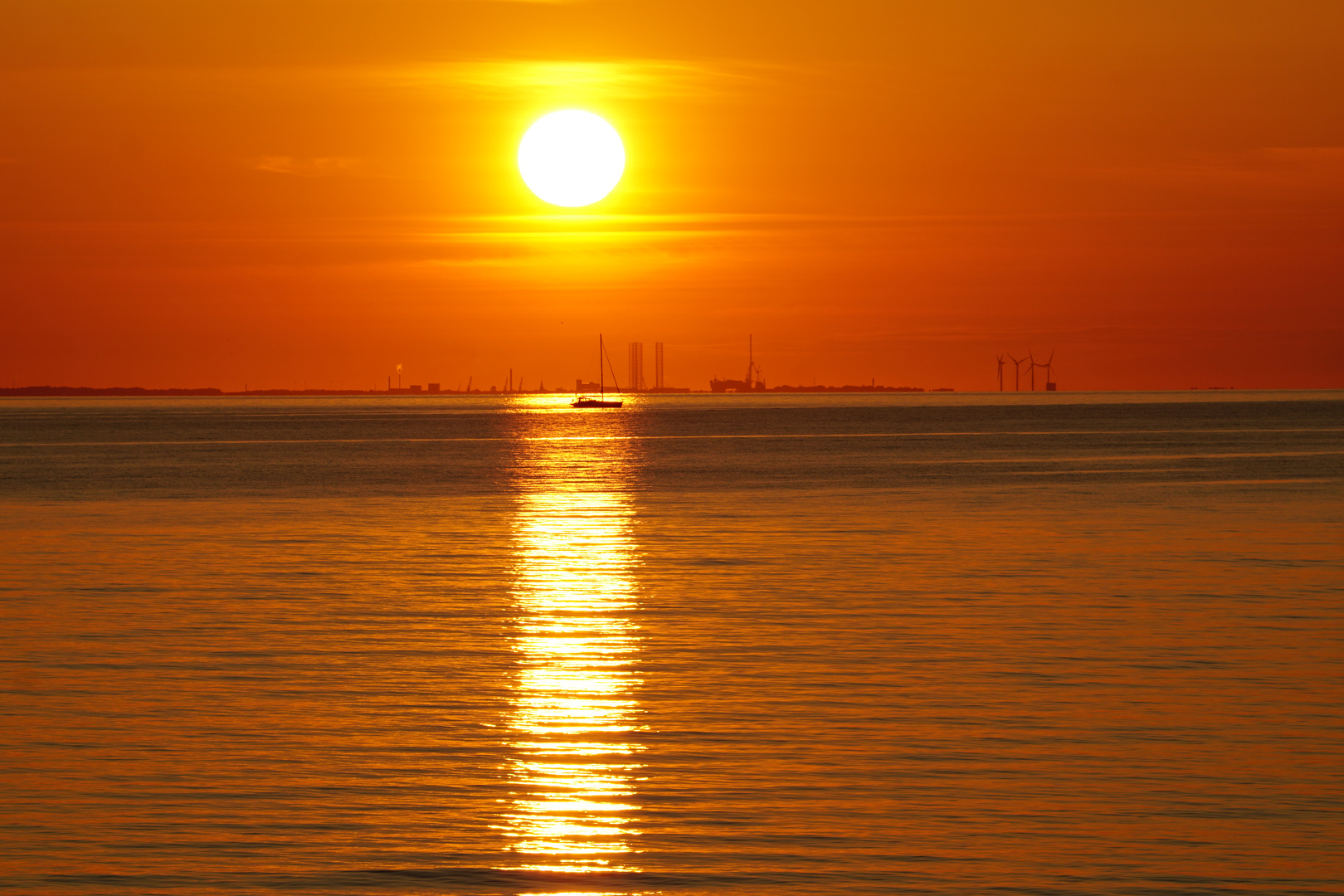 Sonnenuntergang über Fredrikshaven