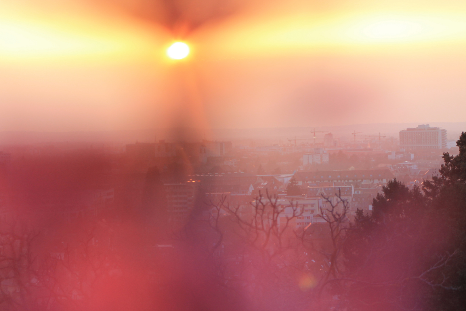 Sonnenuntergang über Freiburg