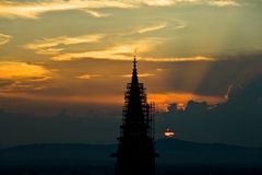 Sonnenuntergang über Freiburg