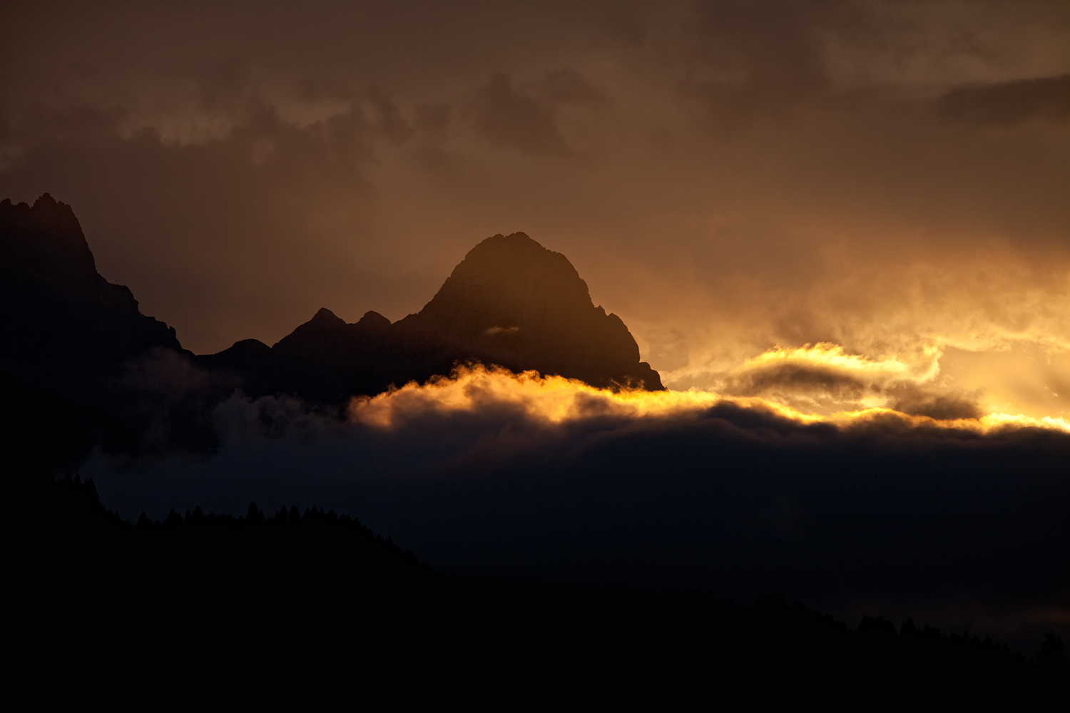 Sonnenuntergang über Garmisch-Partenkirchen