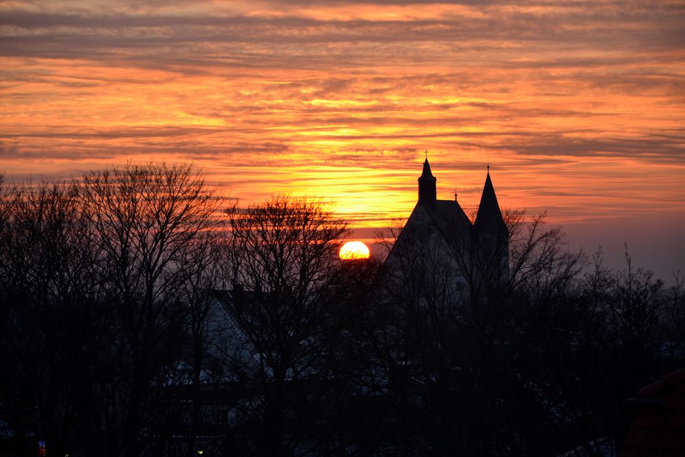 Sonnenuntergang über Geithain