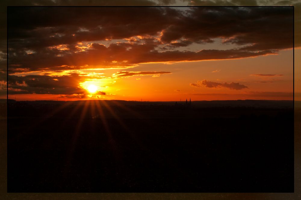 Sonnenuntergang über Gerolzhofen