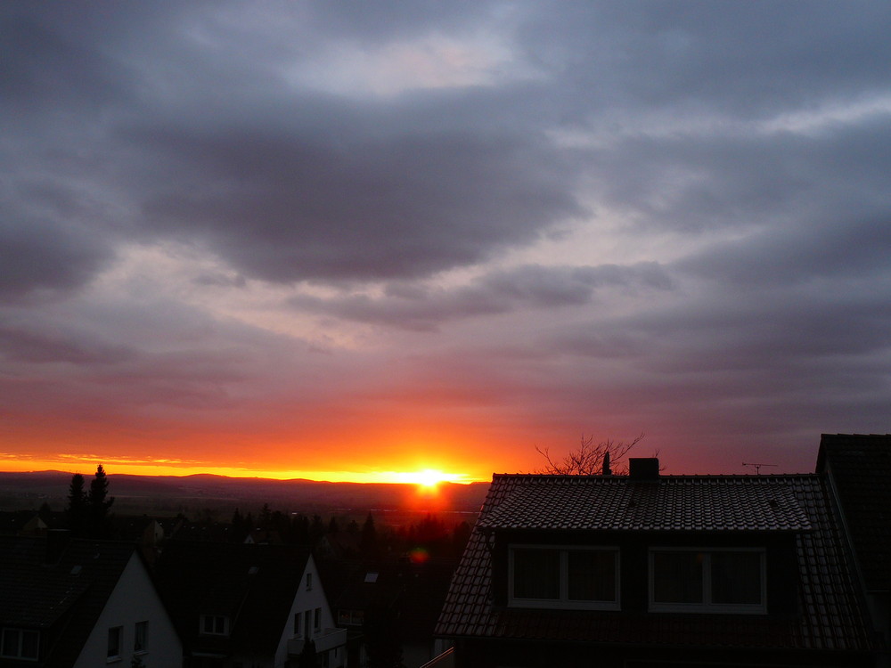 Sonnenuntergang über Göttingen