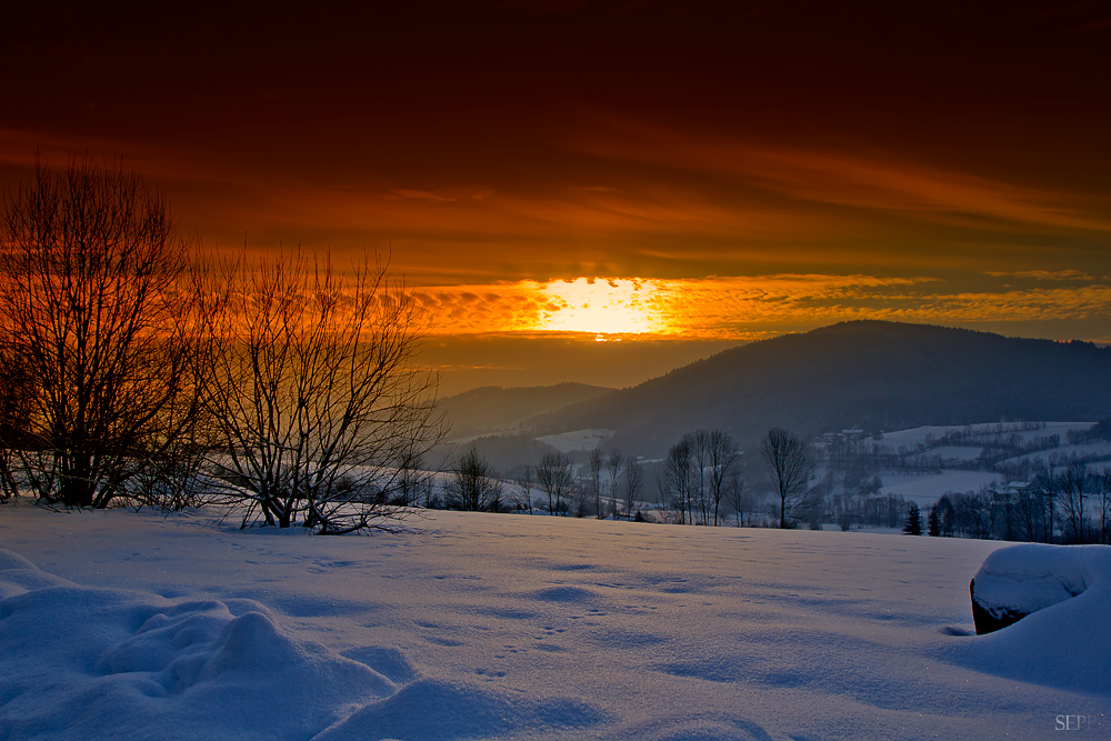 Sonnenuntergang über Grafling