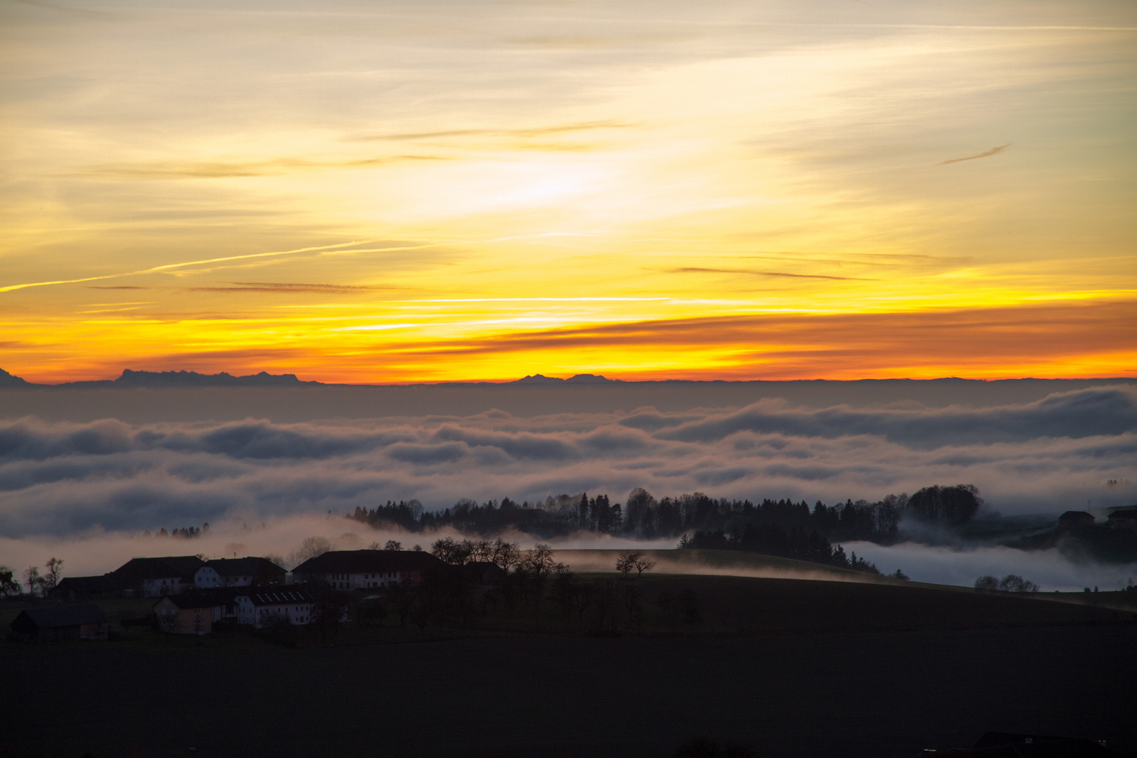 Sonnenuntergang über Gramastetten