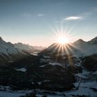 Sonnenuntergang über Graubünden