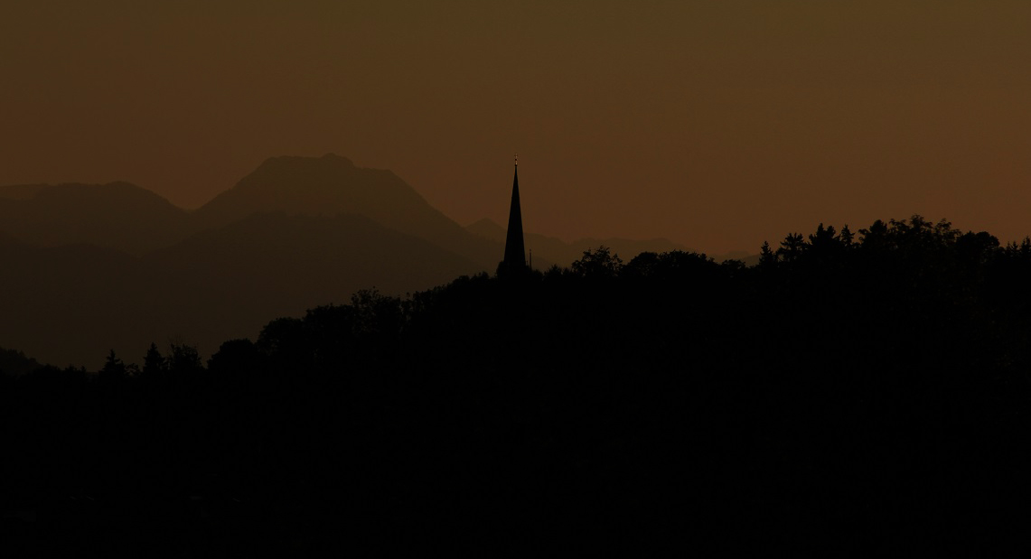 Sonnenuntergang über Greimharting