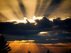 Sonnenuntergang über Großsachsen