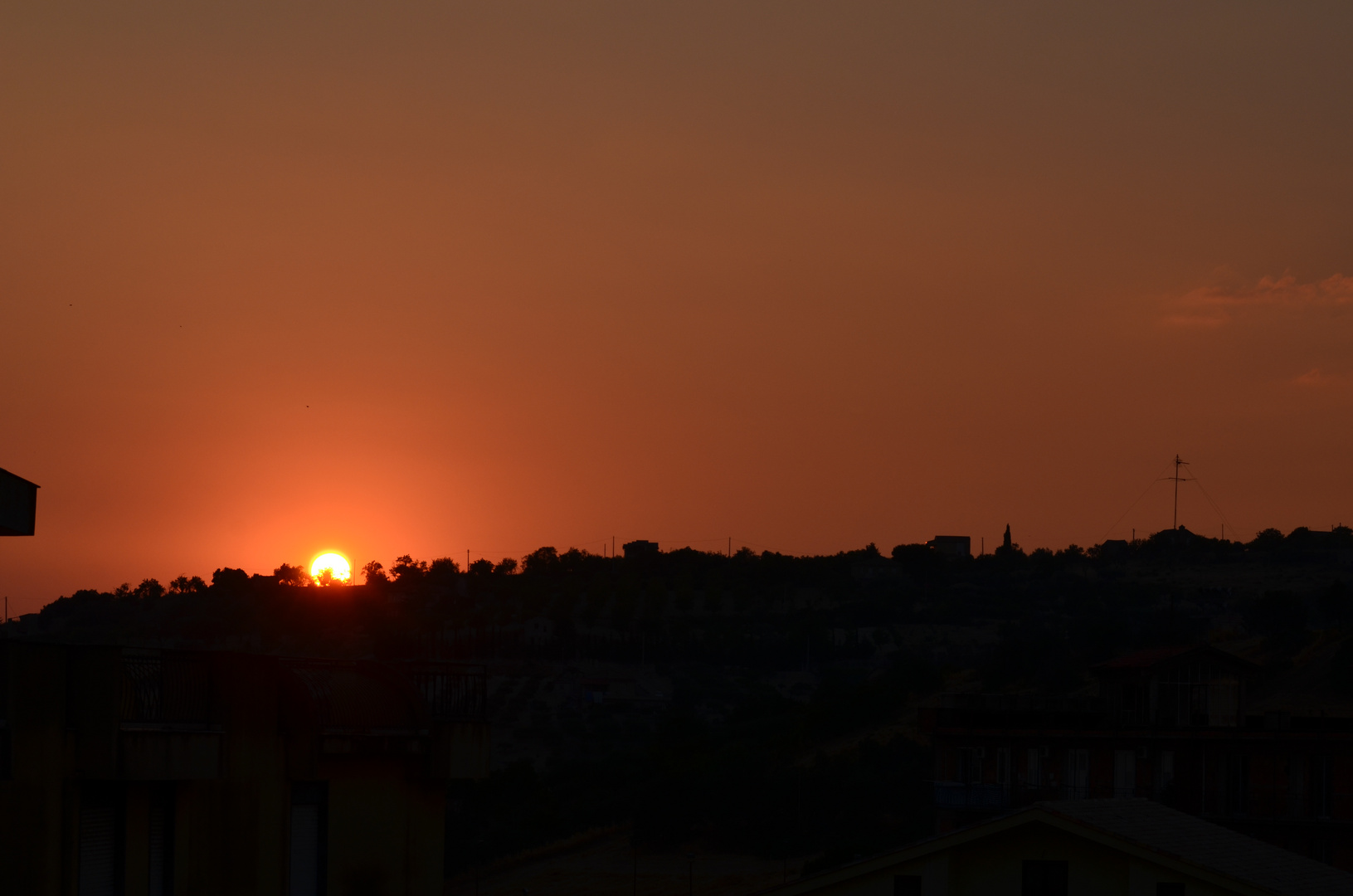 Sonnenuntergang über Grotte prov. di Agrigento