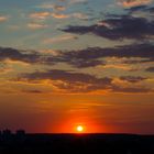 Sonnenuntergang über Halle