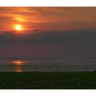 Sonnenuntergang über Hallig Hooge