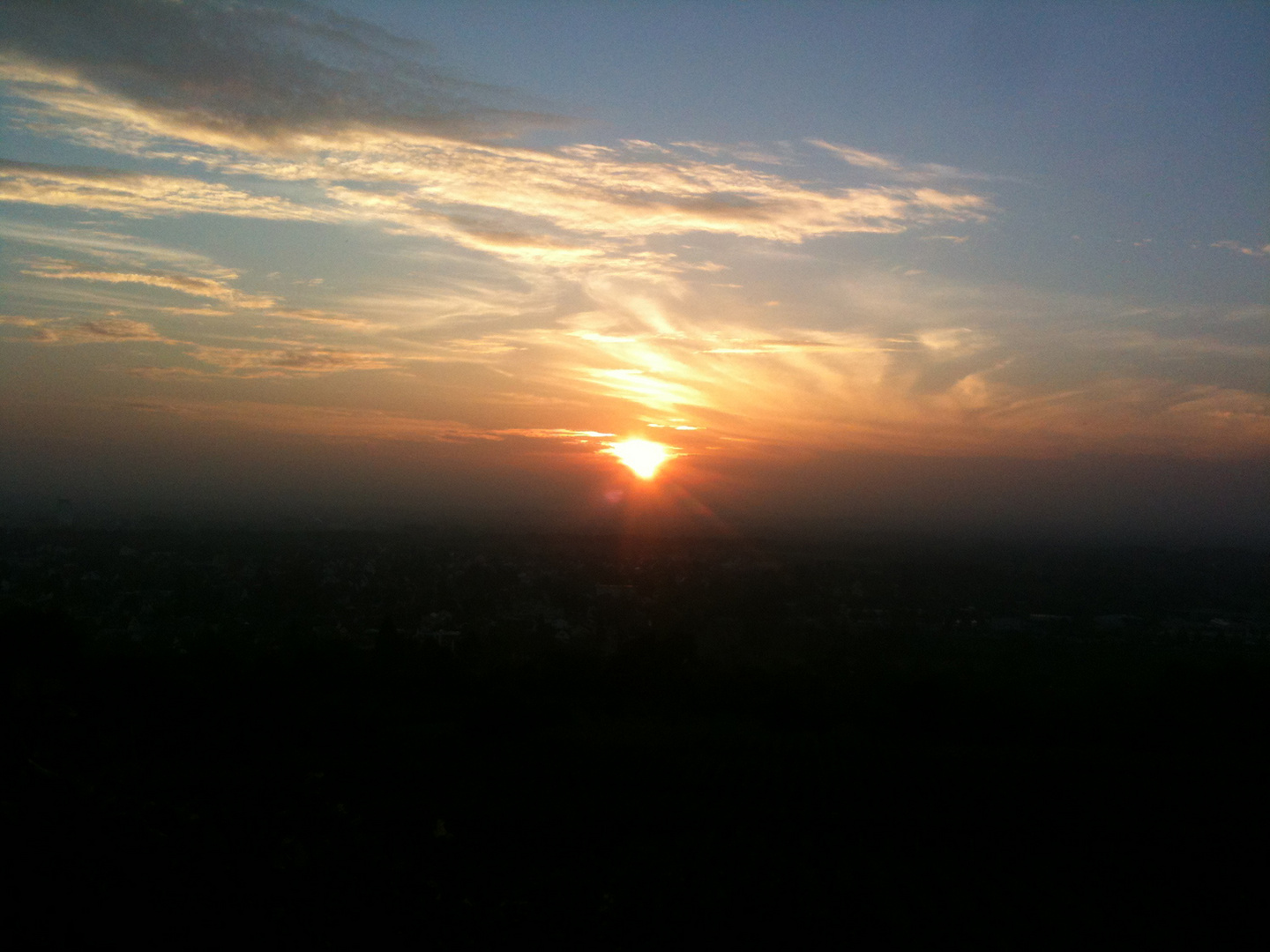 Sonnenuntergang über Haltingen