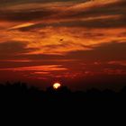 Sonnenuntergang über Hamburg