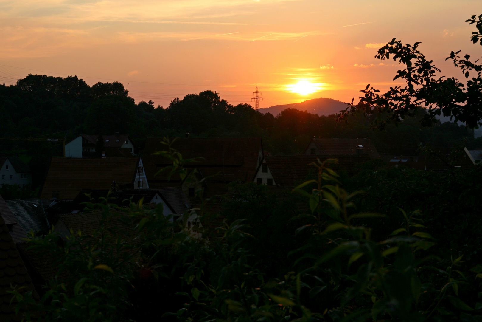 Sonnenuntergang über Happurg