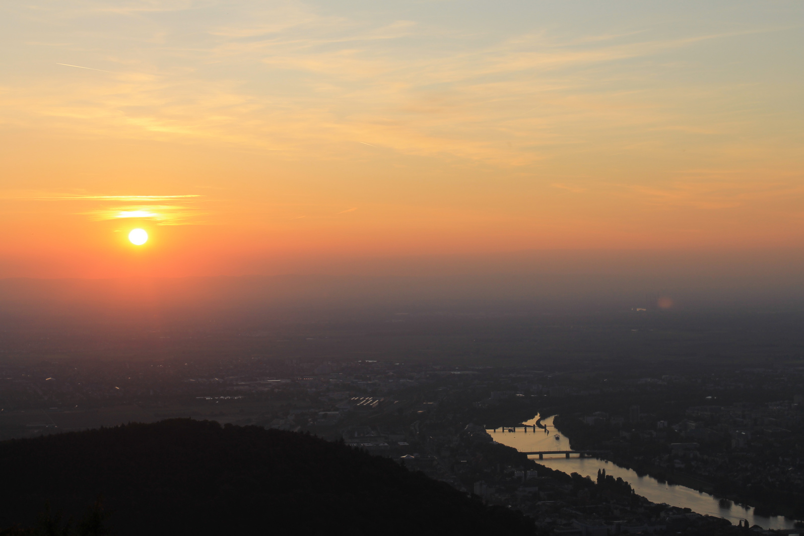 Sonnenuntergang über Heidelberg