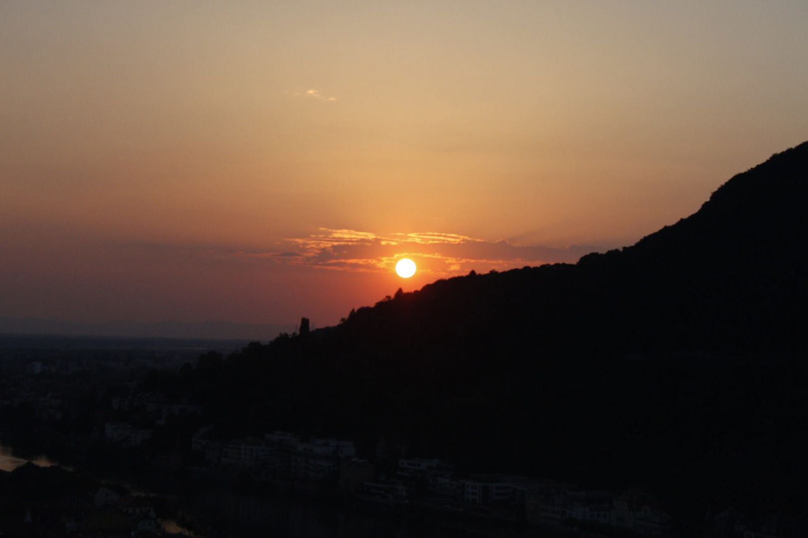 Sonnenuntergang über Heidelberg