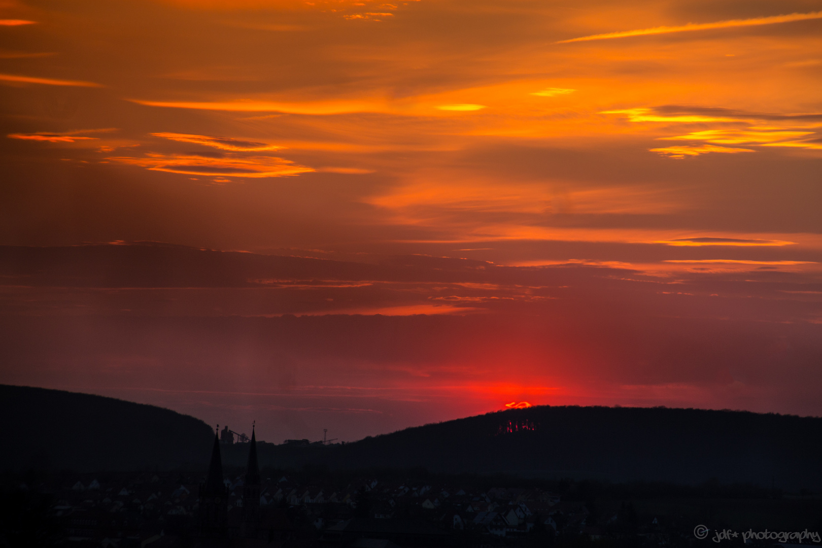 Sonnenuntergang über Heiligenstadt