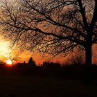 Sonnenuntergang über Heitersheim