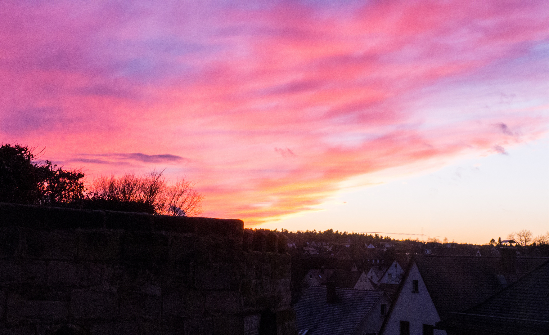 Sonnenuntergang über Heroldsberg