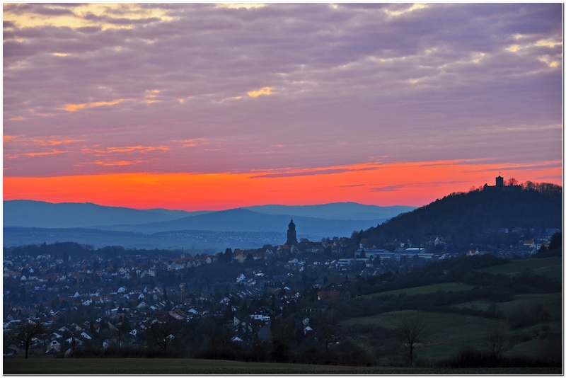 Sonnenuntergang über Homberg / Efze