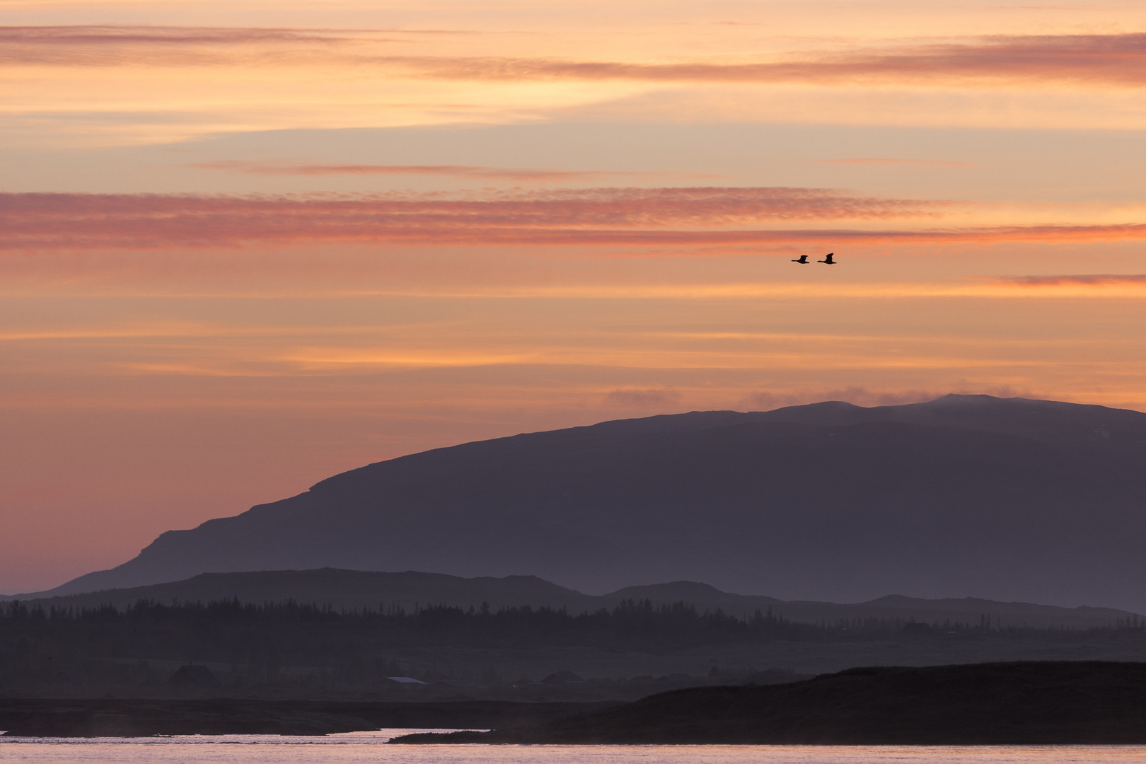 Sonnenuntergang über Island